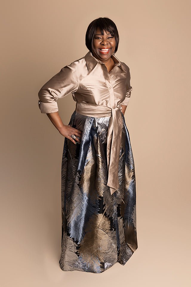 Long Sleeve, Multi-Colored, Taffeta Skirt – The Queen's Lace