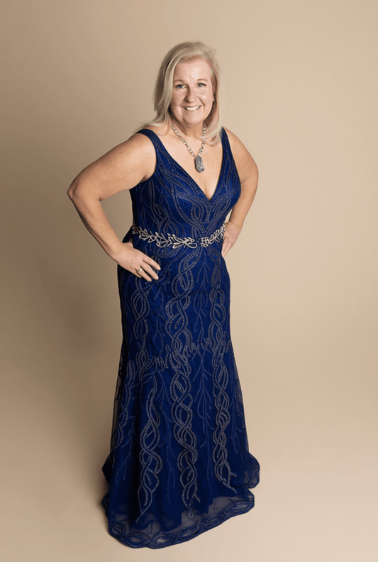 Allover Lace Long Trumpet Gown