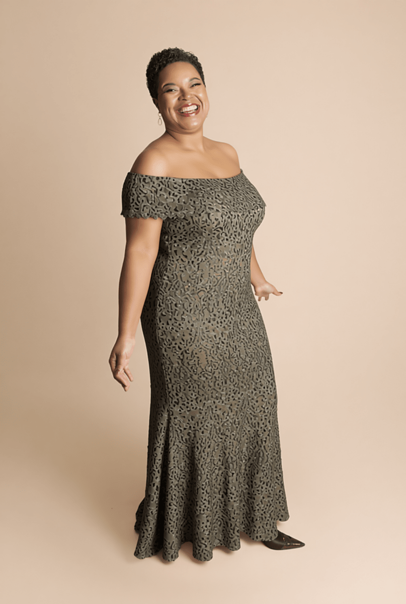 Sheath Gown will Allover Lace