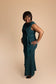 Sleeveless, Wrap Style, Long Jersey Gown - The Queen's Lace